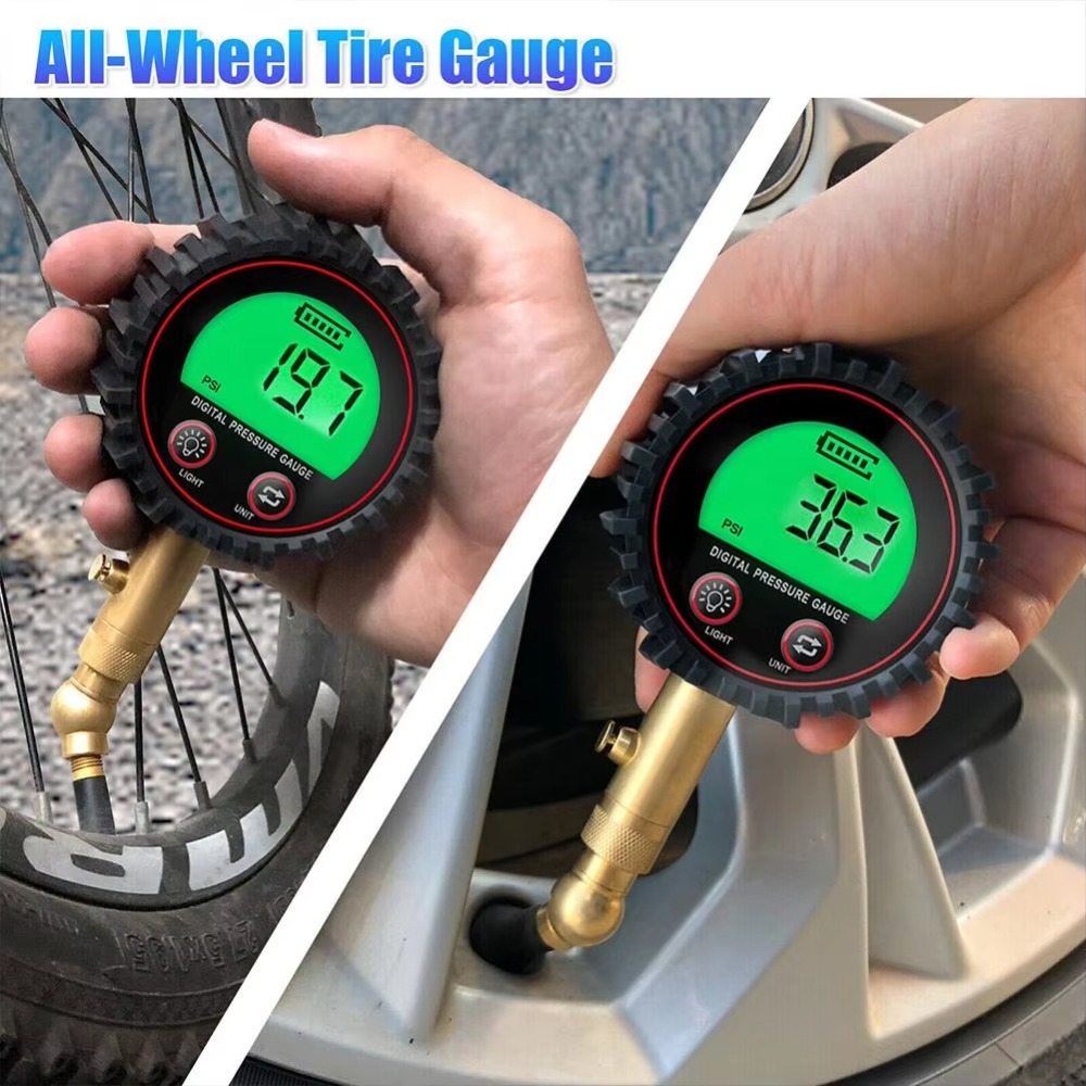 Tyre Pressure Gauge - مقياس ضغط الإطارات الرقمي 3-255PSI، مقياس