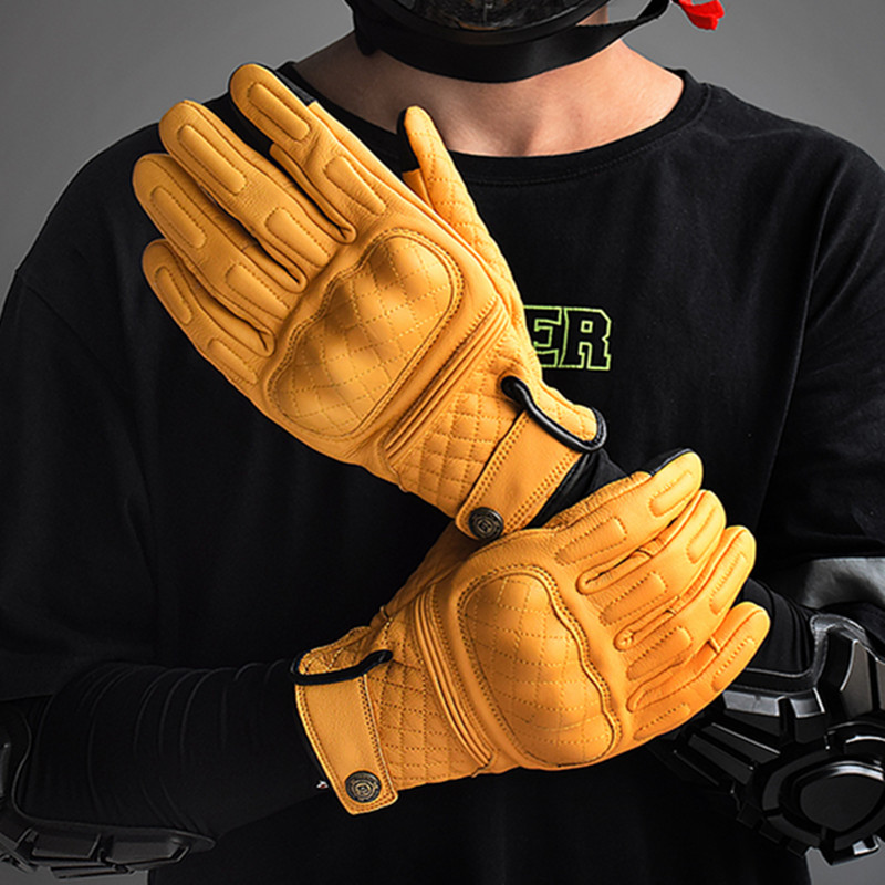 Motorcycle Gear Full Set - قفازات دراجات نارية جلدية كلاسيكية كاملة