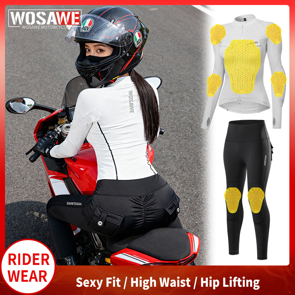 Motorcycle Gear Full Set - طقم سترة وبنطلون للدراجات النارية للنساء