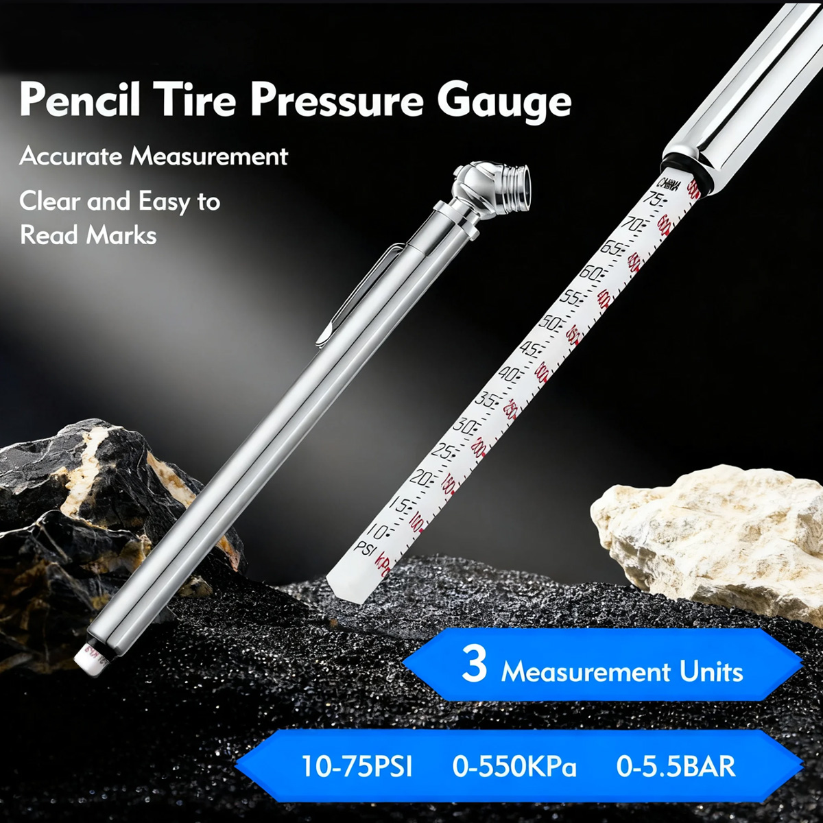 مقياس ضغط الإطارات على شكل قلم - مراجعة Tyre Pressure Gauge وسعره