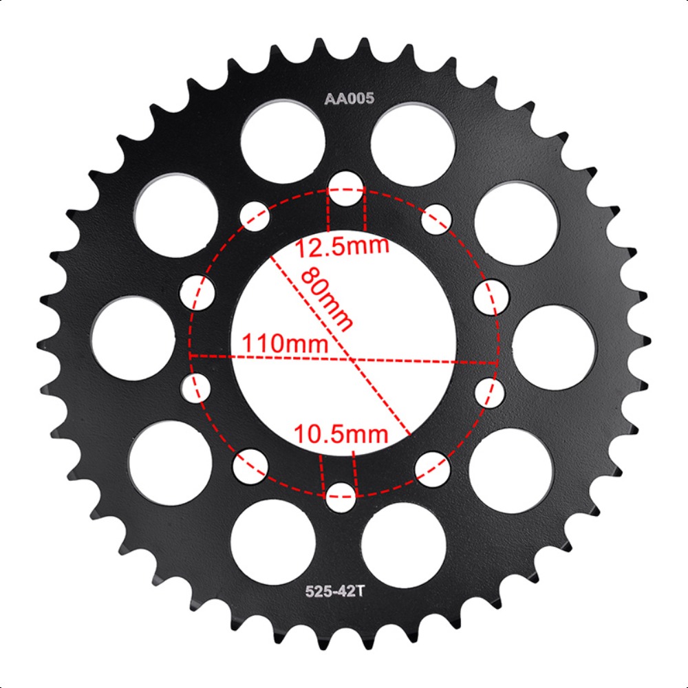 525 15T 42T ترس أمامي وخلفي (ك - مراجعة Motorcycle Gear Japan وسعره